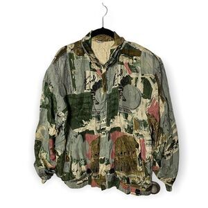 Fuda International SZ M vintage silk bomber jacket